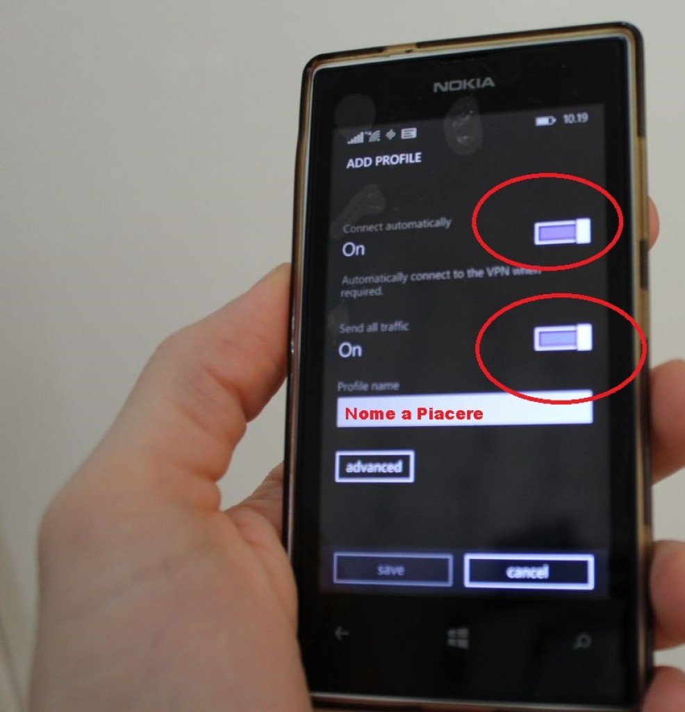 VPN su Windows Phone